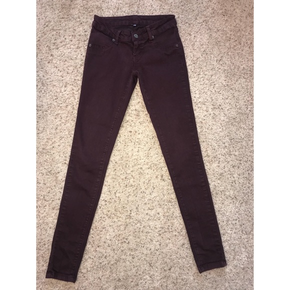 CARMAR size 24 burgundy skinny jeans - Picture 1 of 4